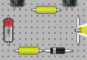 resistors, capacitors and led circuit