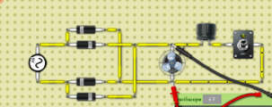 Filter capacitor in output of full wave bridge rectifier.