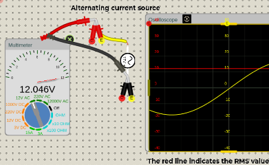 How To Measure Alternating Current In Lab - Online Circuit | DCACLab