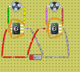 DPDT Switch 2 Motor - Online Circuit Simulator | DCACLab