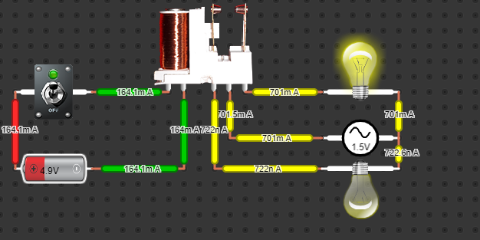 How to Relay works? - Online Circuit Simulator | DCACLab